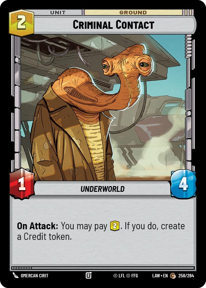 Image for Criminal Contact (258/264) (LAW) - Star Wars: Unlimited