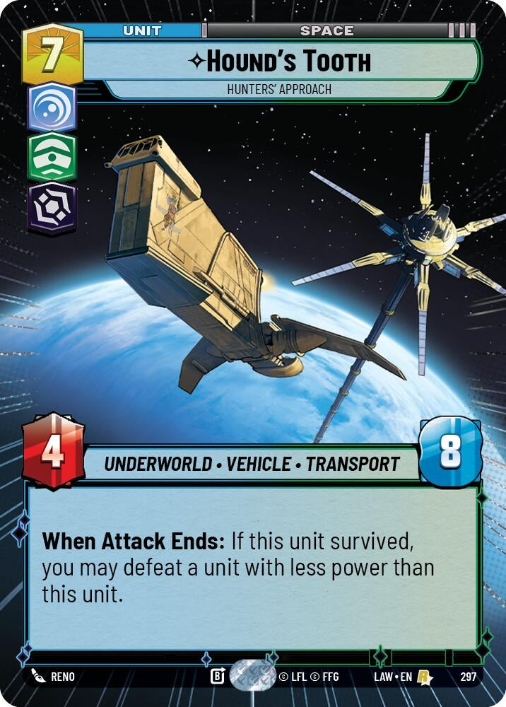 Image for Hound's Tooth - Hunters' Approach (Hyperspace) (297) (LAW) - Star Wars: Unlimited