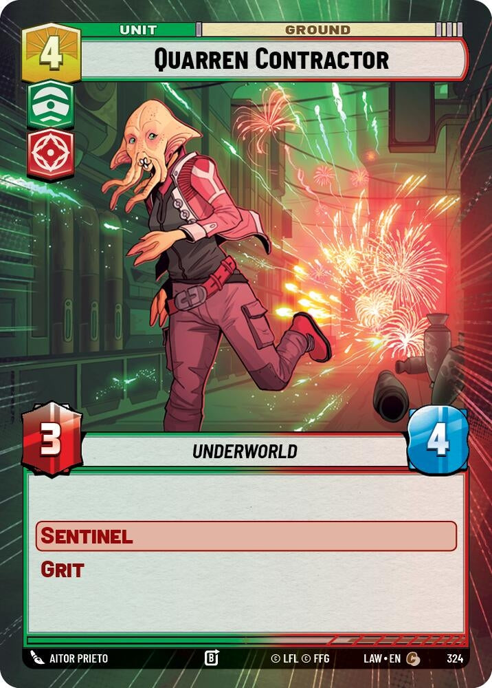 Image for Quarren Contractor (Hyperspace) (324) (LAW) - Star Wars: Unlimited