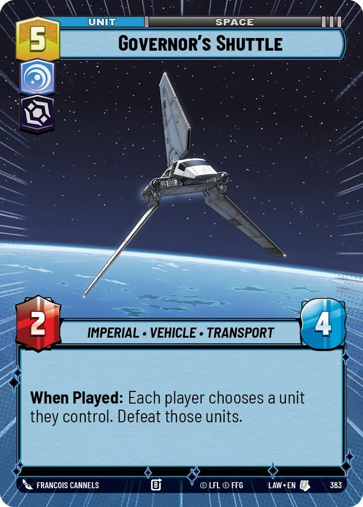 Image for Governor's Shuttle (Hyperspace) (363) (LAW) - Star Wars: Unlimited