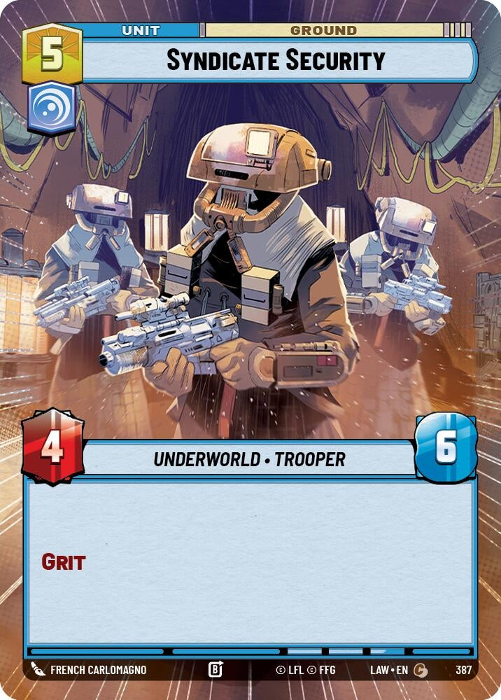 Image for Syndicate Security (Hyperspace) (387) (LAW) - Star Wars: Unlimited