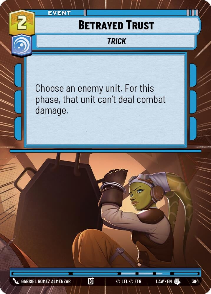 Image for Betrayed Trust (Hyperspace) (394) (LAW) - Star Wars: Unlimited