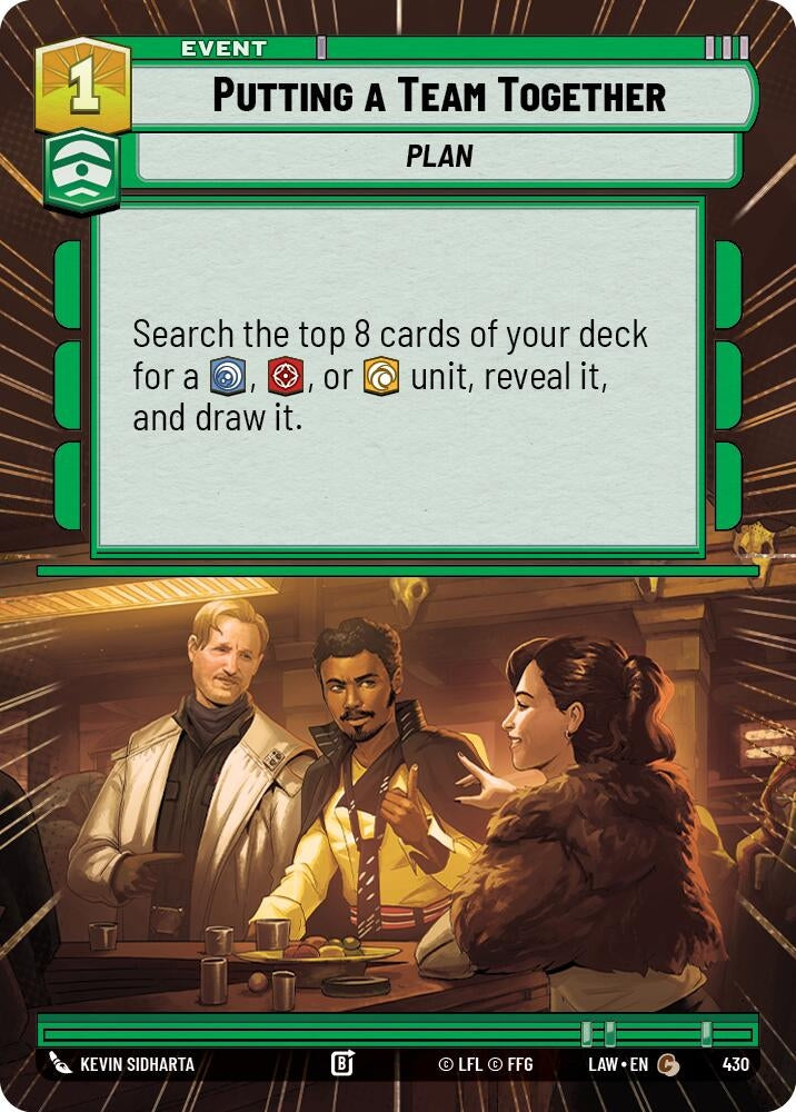 Image for Putting a Team Together (Hyperspace) (430) (LAW) - Star Wars: Unlimited