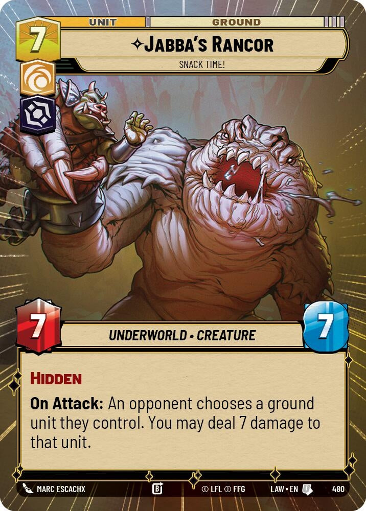 Image for Jabba's Rancor - Snack Time! (Hyperspace) (480) (LAW) - Star Wars: Unlimited
