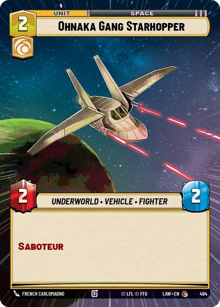 Image for Ohnaka Gang Starhopper (Hyperspace) (494) (LAW) - Star Wars: Unlimited