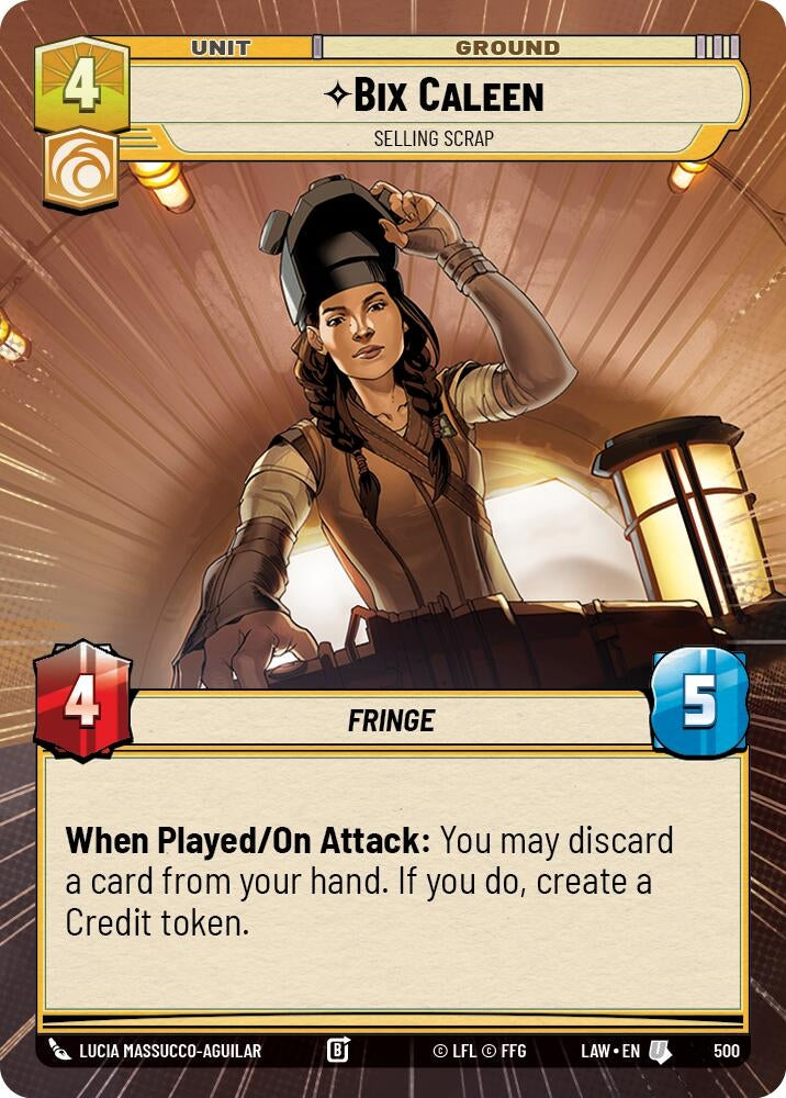 Image for Bix Caleen - Selling Scrap (Hyperspace) (500) (LAW) - Star Wars: Unlimited