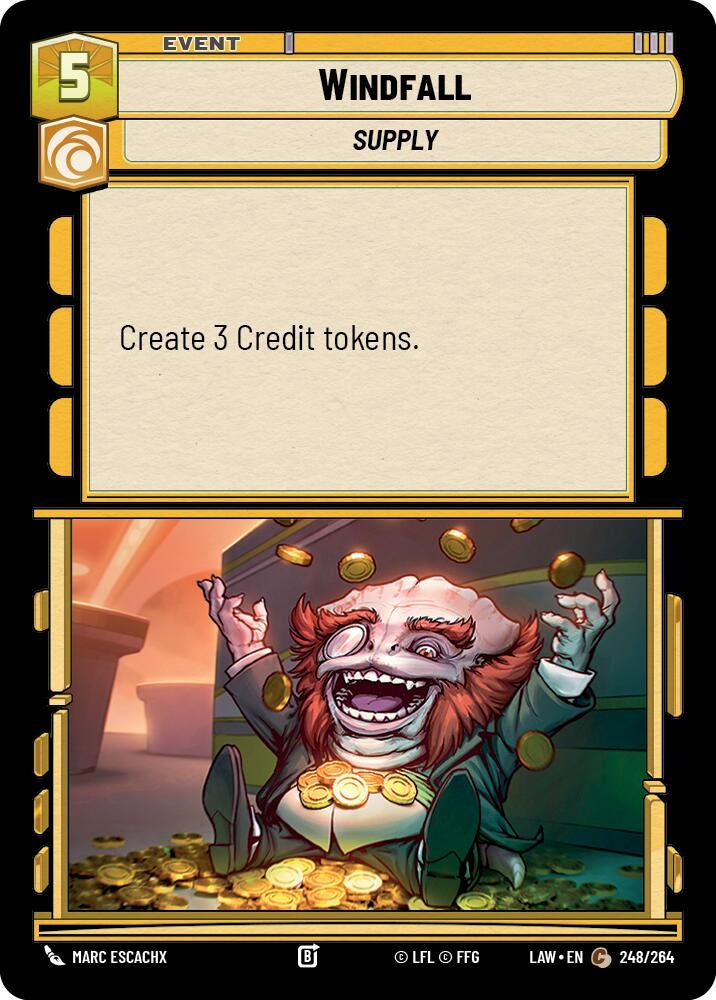 Image for Windfall (248/264) (LAW) - Star Wars: Unlimited