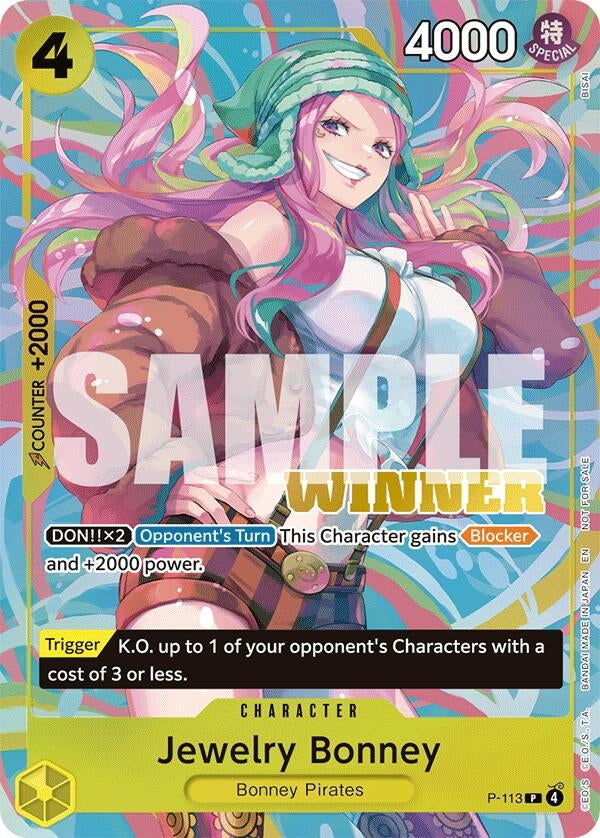 Image for Jewelry Bonney (Heroines Battle Winner Pack) (P-113) (OP-PR) - One Piece Card Game