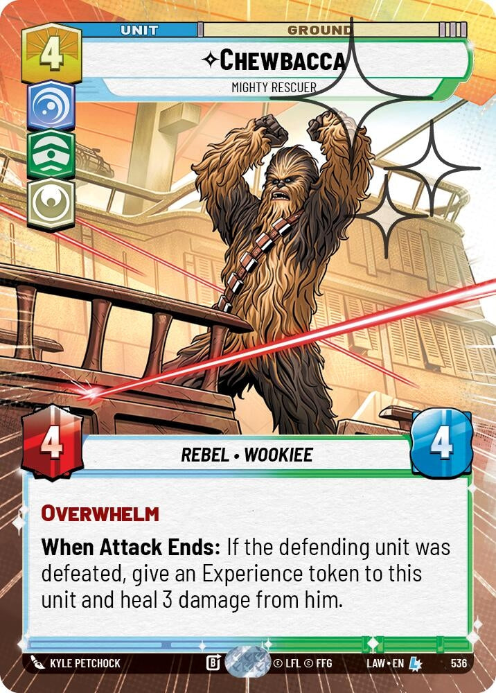 Image for Chewbacca - Mighty Rescuer (Hyperspace Foil) (536) (LAW) - Star Wars: Unlimited