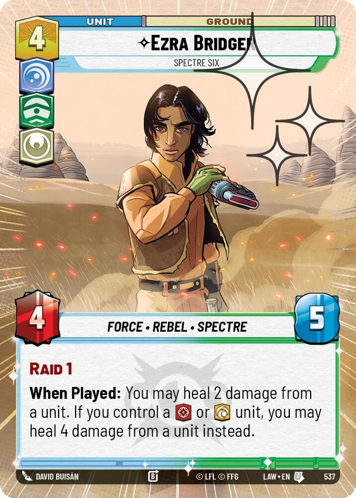 Image for Ezra Bridger - Spectre Six (Hyperspace Foil) (537) (LAW) - Star Wars: Unlimited