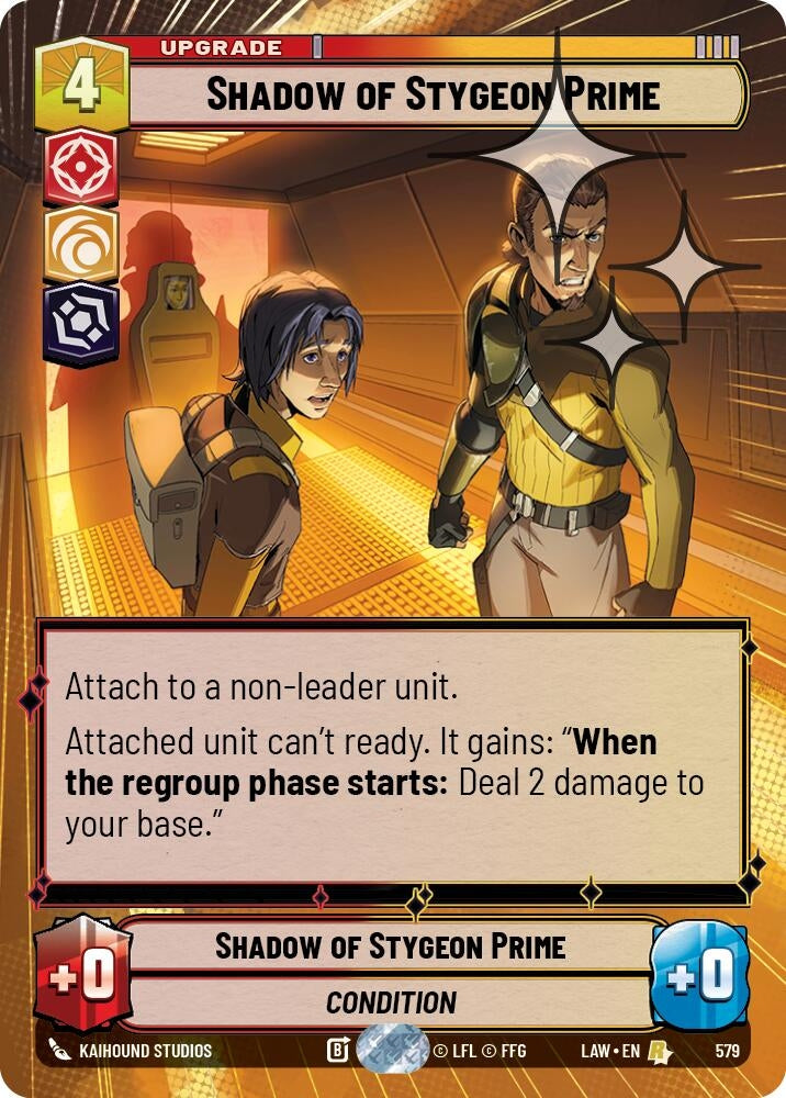 Image for Shadow of Stygeon Prime (Hyperspace Foil) (579) (LAW) - Star Wars: Unlimited