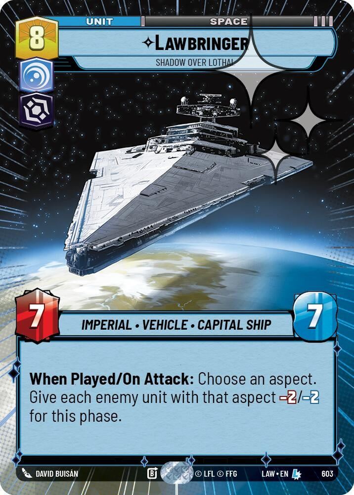 Image for Lawbringer - Shadow Over Lothal (Hyperspace Foil) (603) (LAW) - Star Wars: Unlimited