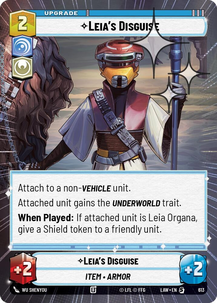 Image for Leia's Disguise (Hyperspace Foil) (613) (LAW) - Star Wars: Unlimited