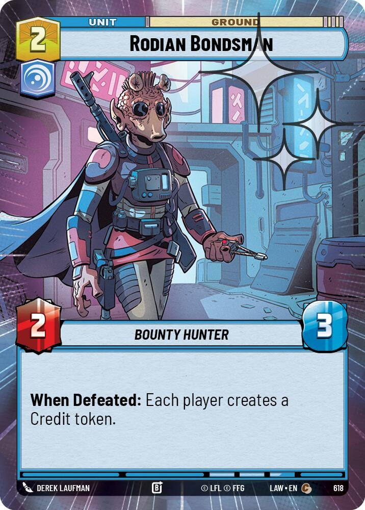 Image for Rodian Bondsman (Hyperspace Foil) (618) (LAW) - Star Wars: Unlimited