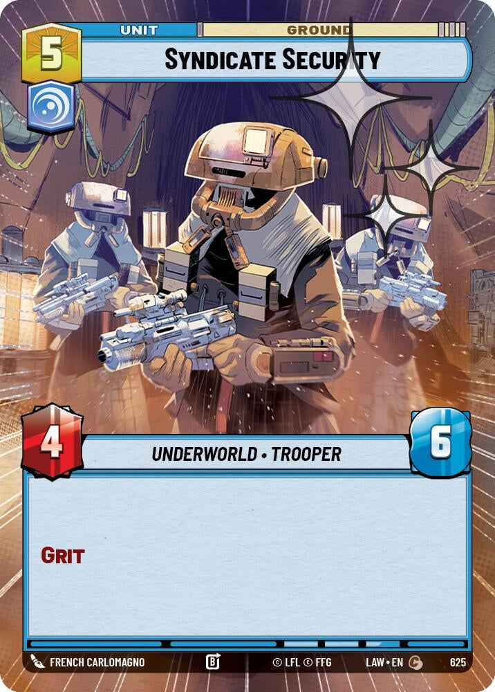Image for Syndicate Security (Hyperspace Foil) (625) (LAW) - Star Wars: Unlimited