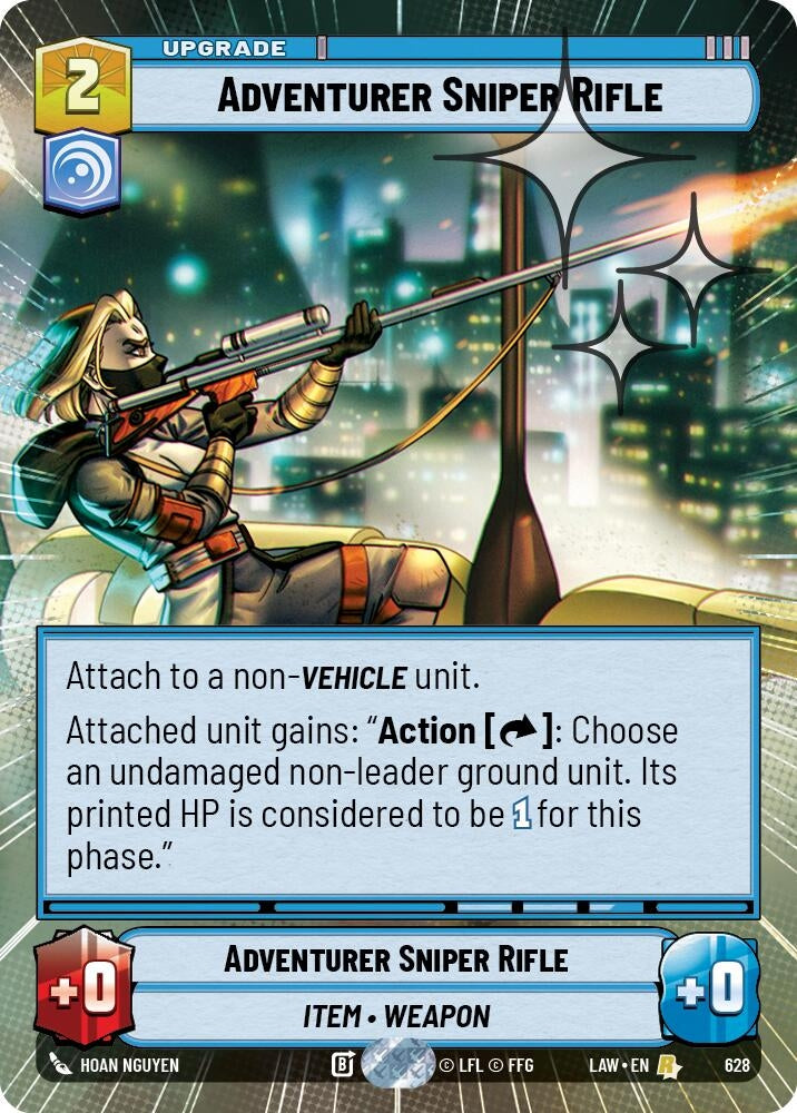 Image for Adventurer's Sniper Rifle (Hyperspace Foil) (628) (LAW) - Star Wars: Unlimited