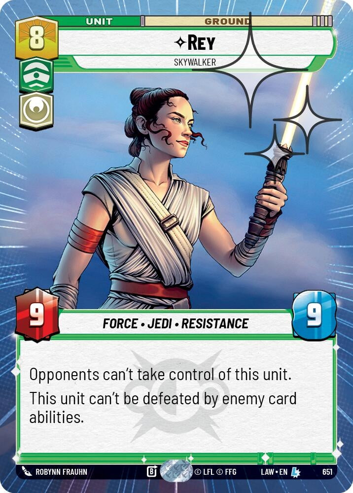 Image for Rey - Skywalker (Hyperspace Foil) (651) (LAW) - Star Wars: Unlimited