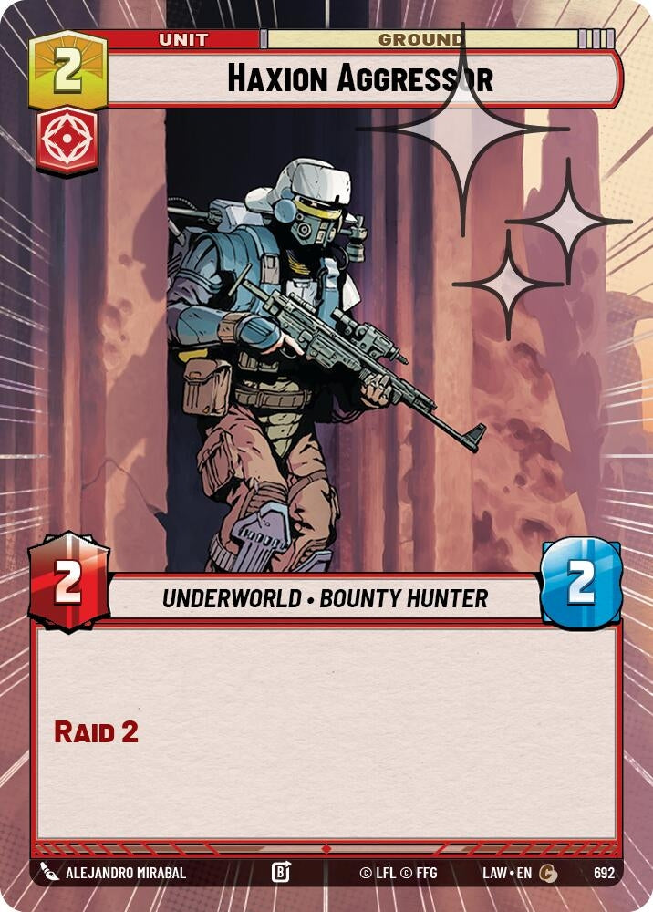 Image for Haxion Aggressor (Hyperspace Foil) (692) (LAW) - Star Wars: Unlimited
