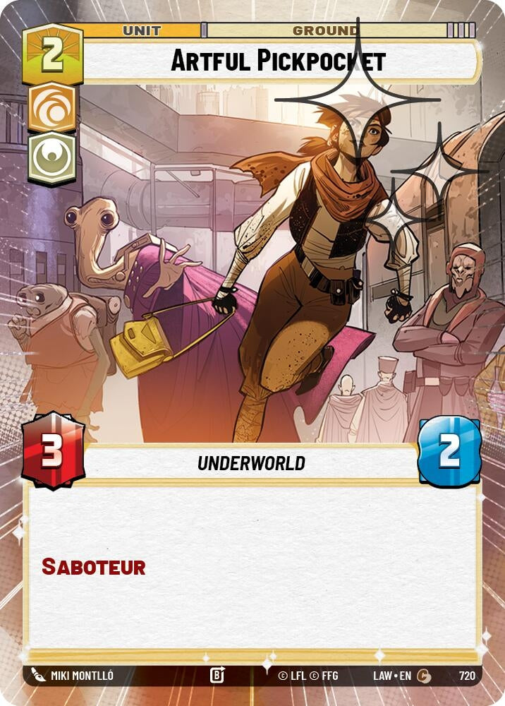 Image for Artful Pickpocket (Hyperspace Foil) (720) (LAW) - Star Wars: Unlimited