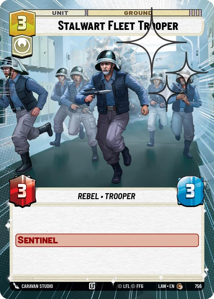 Image for Stalwart Fleet Trooper (Hyperspace Foil) (756) (LAW) - Star Wars: Unlimited