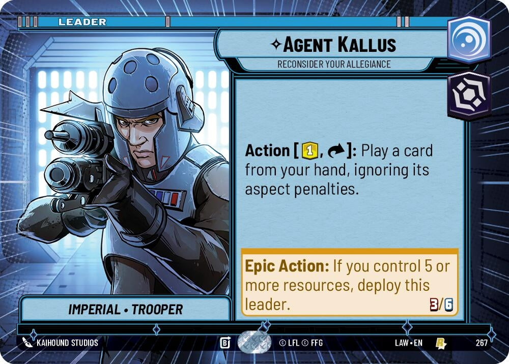 Image for Agent Kallus - Reconsider Your Allegiance (Hyperspace) (267) (LAW) - Star Wars: Unlimited
