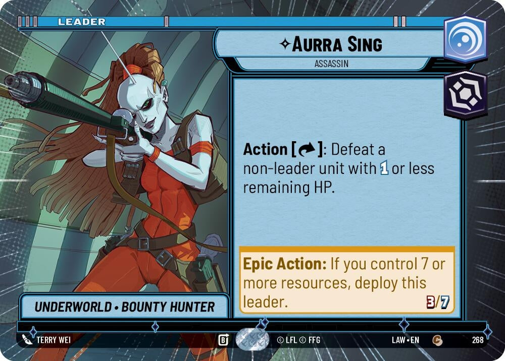 Image for Aurra Sing - Assassin (Hyperspace) (268) (LAW) - Star Wars: Unlimited