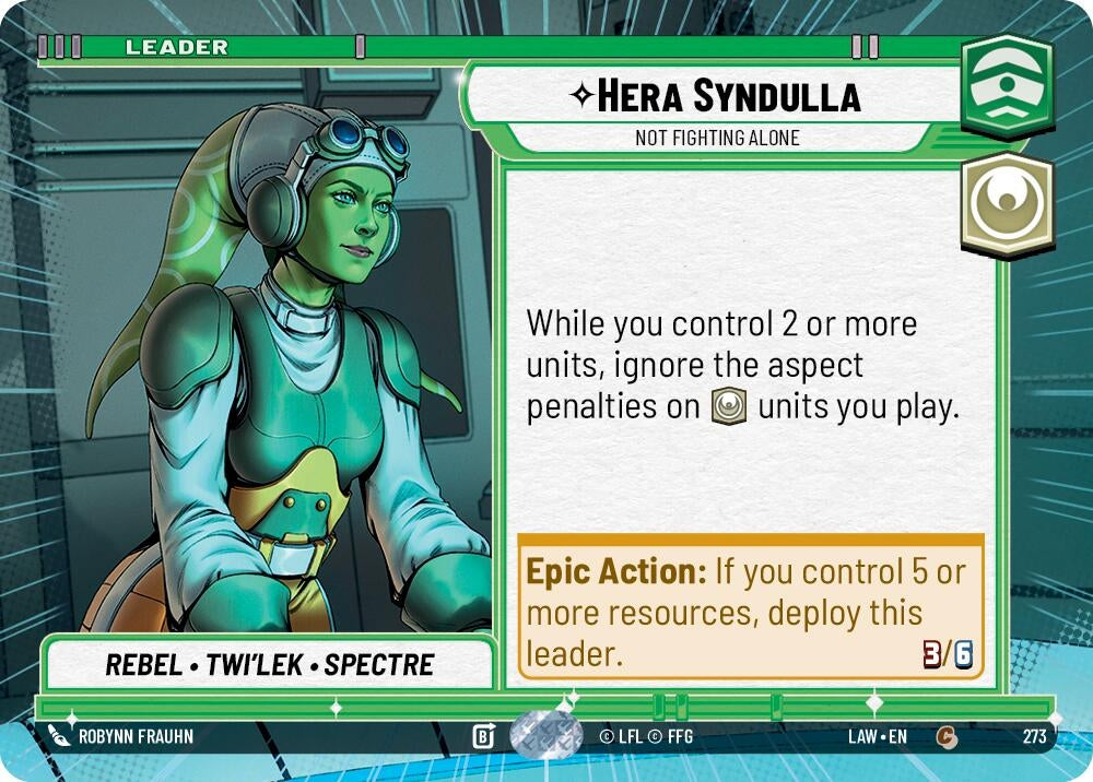 Image for Hera Syndulla - Not Fighting Alone (Hyperspace) (273) (LAW) - Star Wars: Unlimited