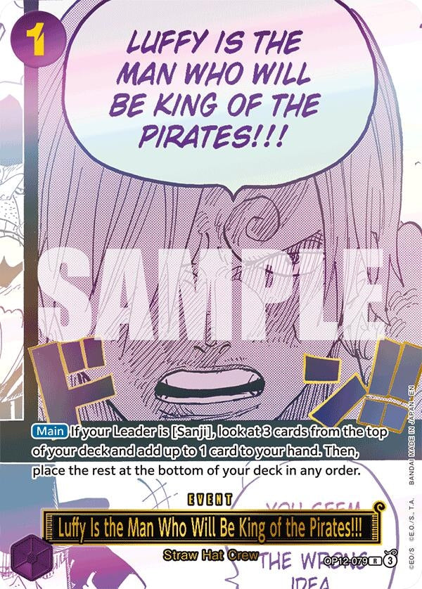 Image for Luffy Is the Man Who Will Be King of the Pirates!!! (Japanese Version 3rd Anniversary Set) (OP12-079) (OP-PR) - One Piece Card Game