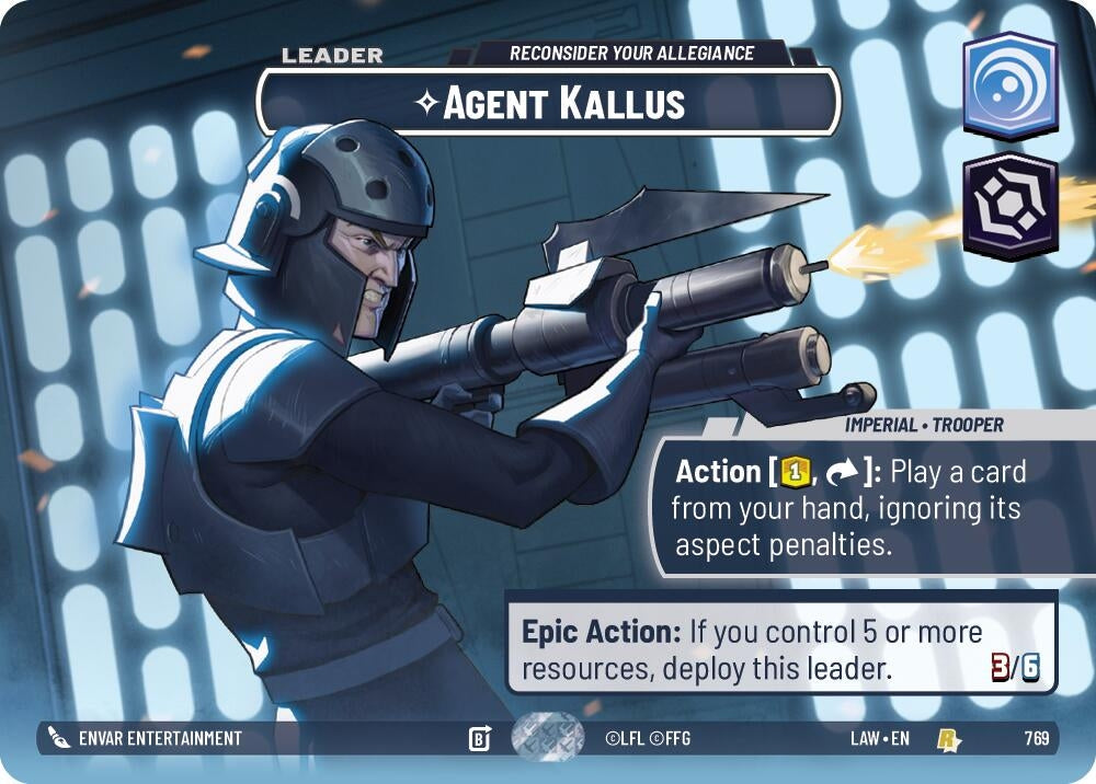 Image for Agent Kallus - Reconsider Your Allegiance (Showcase) (769) (LAW) - Star Wars: Unlimited