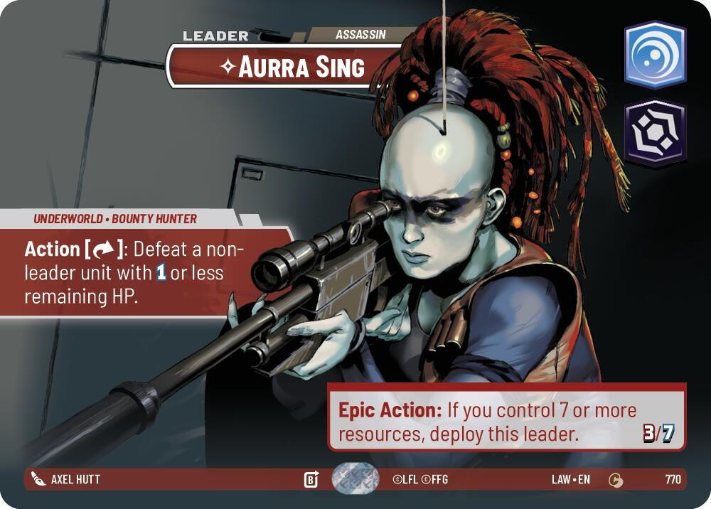Image for Aurra Sing - Assassin (Showcase) (770) (LAW) - Star Wars: Unlimited
