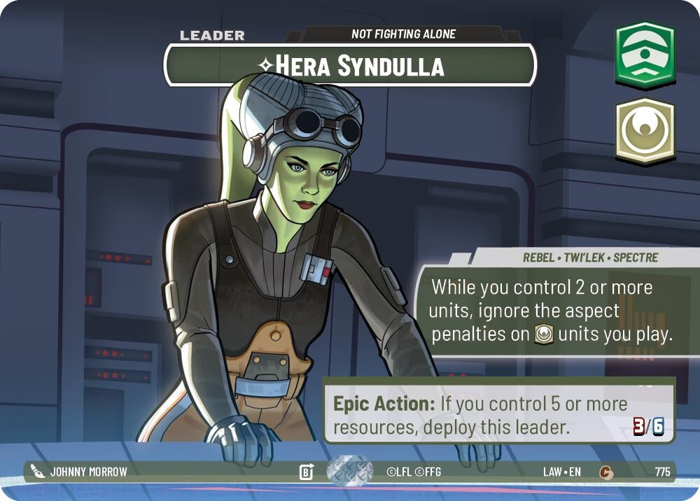 Image for Hera Syndulla - Not Fighting Alone (Showcase) (775) (LAW) - Star Wars: Unlimited