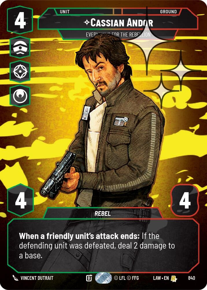 Image for Cassian Andor - Everything for the Rebellion (Prestige Foil) (840) (LAW) - Star Wars: Unlimited