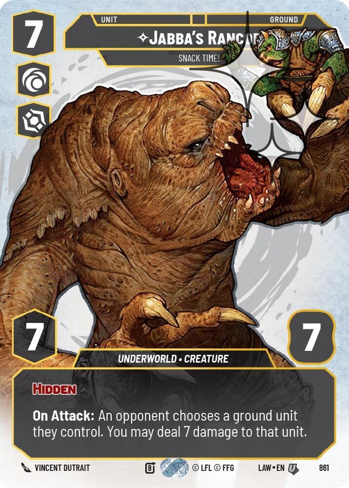 Image for Jabba's Rancor - Snack Time! (Prestige Foil) (861) (LAW) - Star Wars: Unlimited