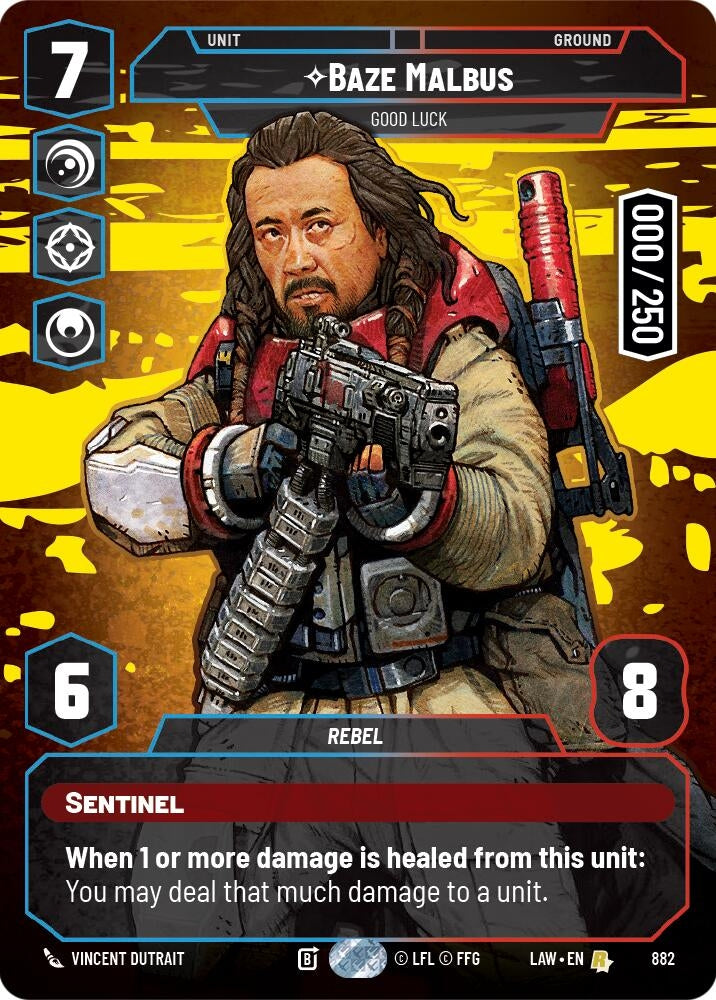 Image for Baze Malbus - Good Luck (Serialized) (882) (LAW) - Star Wars: Unlimited
