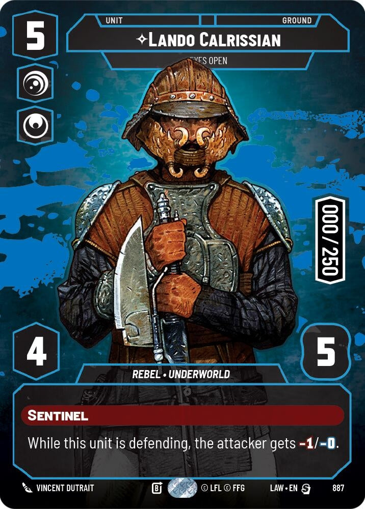Image for Lando Calrissian - Eyes Open (Serialized) (887) (LAW) - Star Wars: Unlimited