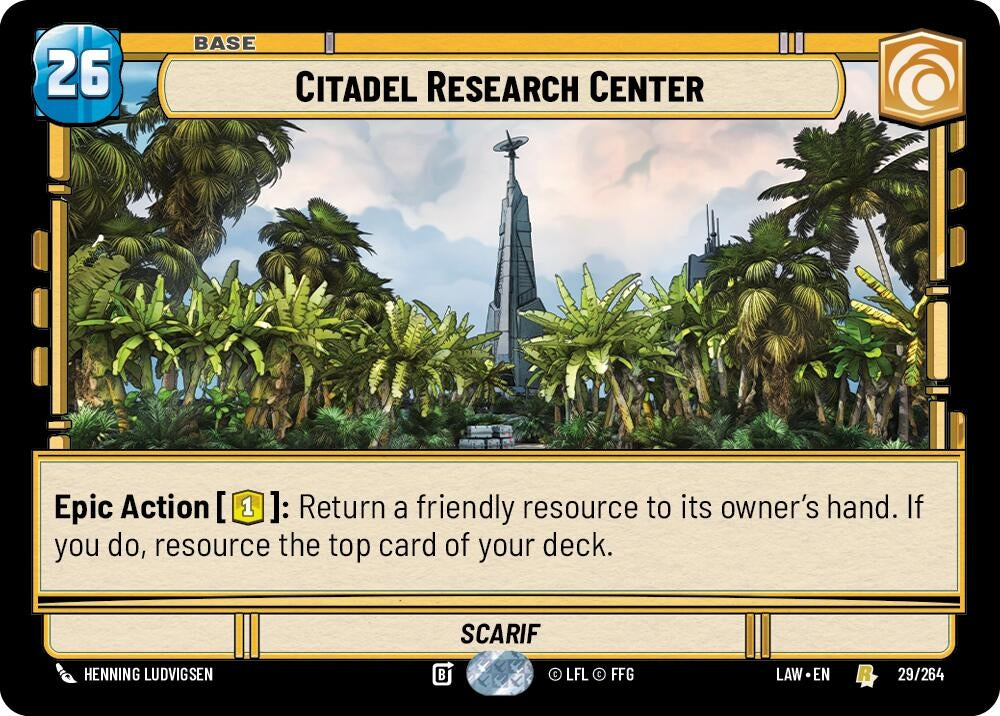 Image for Citadel Research Center (29) (LAW) - Star Wars: Unlimited