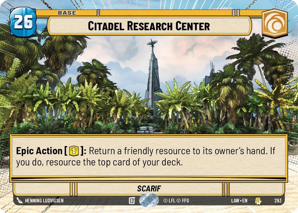 Image for Citadel Research Center (Hyperspace) (293) (LAW) - Star Wars: Unlimited