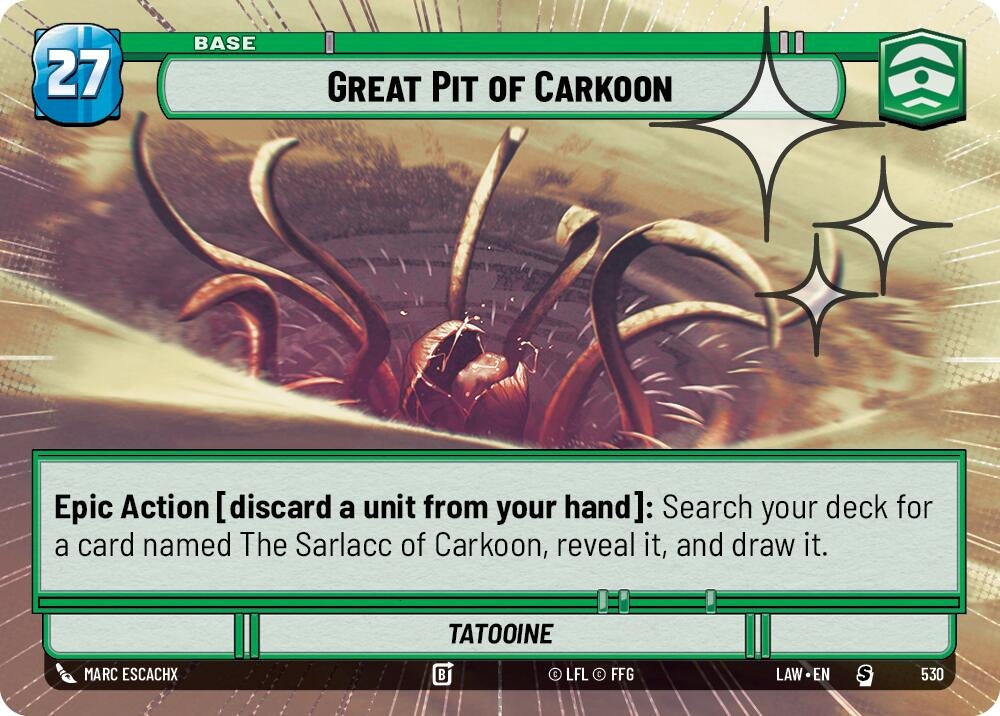 Image for Great Pit of Carkoon (Hyperspace Foil) (530) (LAW) - Star Wars: Unlimited