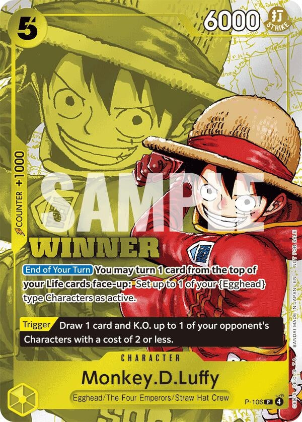 Monkey.D.Luffy (Winner Pack 2026 Vol. 2) (P-106) (One Piece Promotion Cards) (OP-PR)