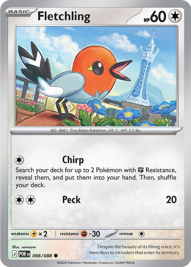 Image for Fletchling (066/088) (POR) - Pokemon