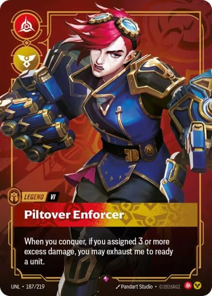 Image for Vi - Piltover Enforcer (187/219) (UNL) - Riftbound: League of Legends Trading Card Game