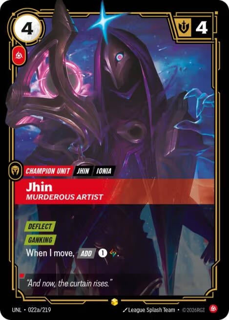 Image for Jhin - Murderous Artist (Alternate Art) (022a/219) (UNL) - Riftbound: League of Legends Trading Card Game