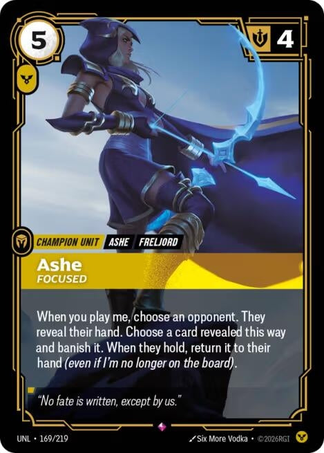 Image for Ashe - Focused (169/219) (UNL) - Riftbound: League of Legends Trading Card Game