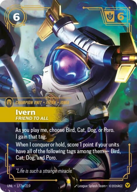 Image for Ivern - Friend to All (Alternate Art) (177a/219) (UNL) - Riftbound: League of Legends Trading Card Game