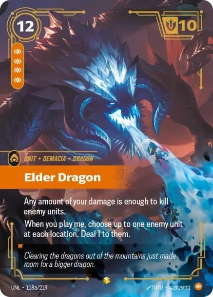 Image for Elder Dragon (Alternate Art) (118a/219) (UNL) - Riftbound: League of Legends Trading Card Game