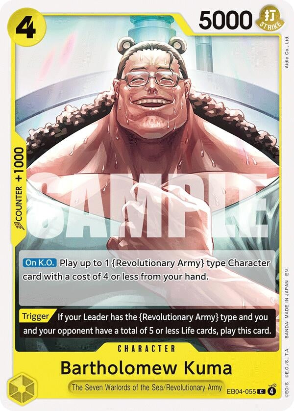 Image for Bartholomew Kuma (EB04-055) (EB04-055) (OP15-EB04) - One Piece Card Game