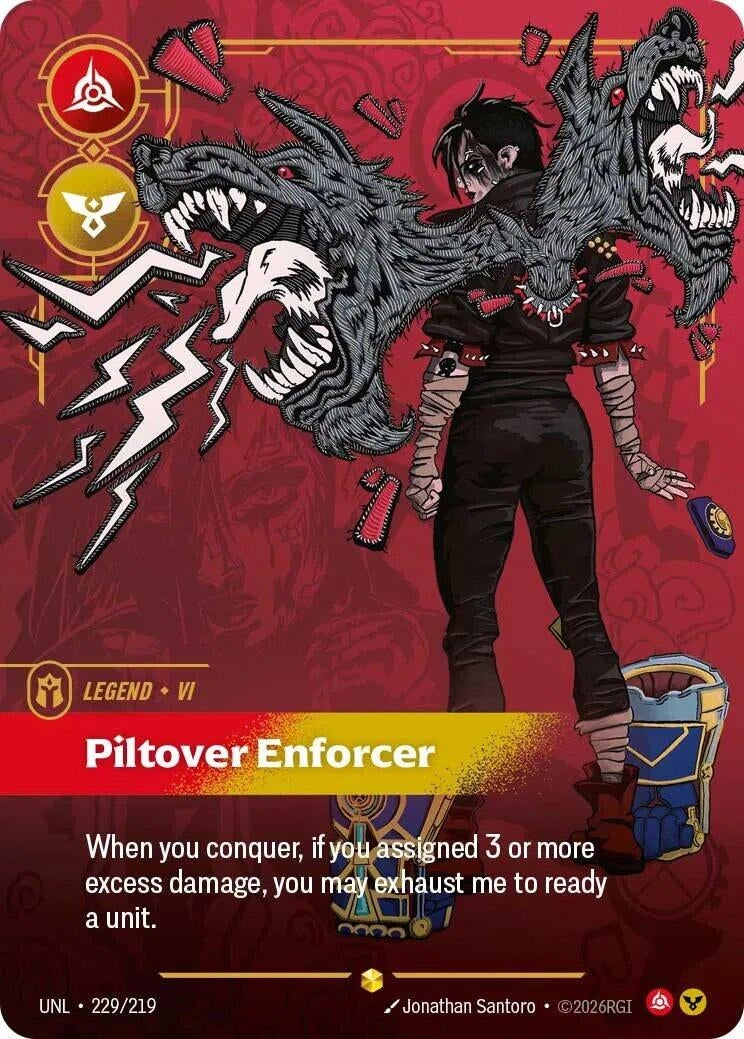 Image for Vi - Piltover Enforcer (Overnumbered) (229/219) (UNL) - Riftbound: League of Legends Trading Card Game
