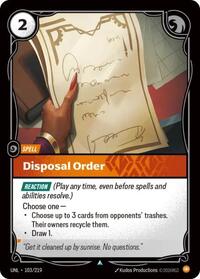 Disposal Order - Unleashed - 103/219