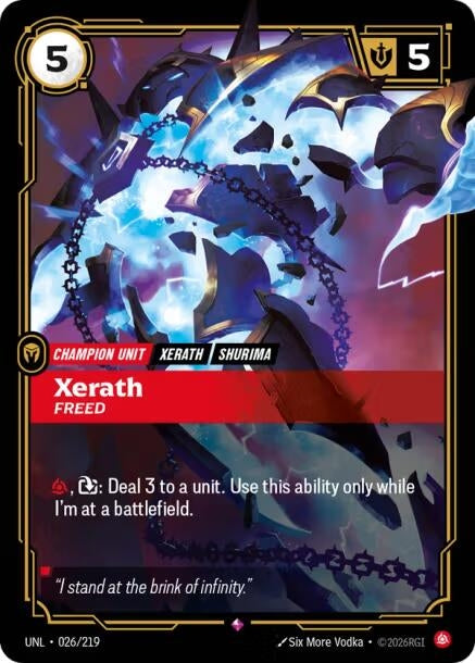 Image for Xerath - Freed (026/219) (UNL) - Riftbound: League of Legends Trading Card Game