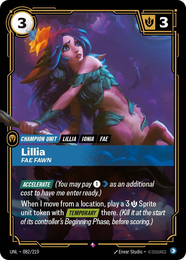 Image for Lillia - Fae Fawn (082/219) (UNL) - Riftbound: League of Legends Trading Card Game
